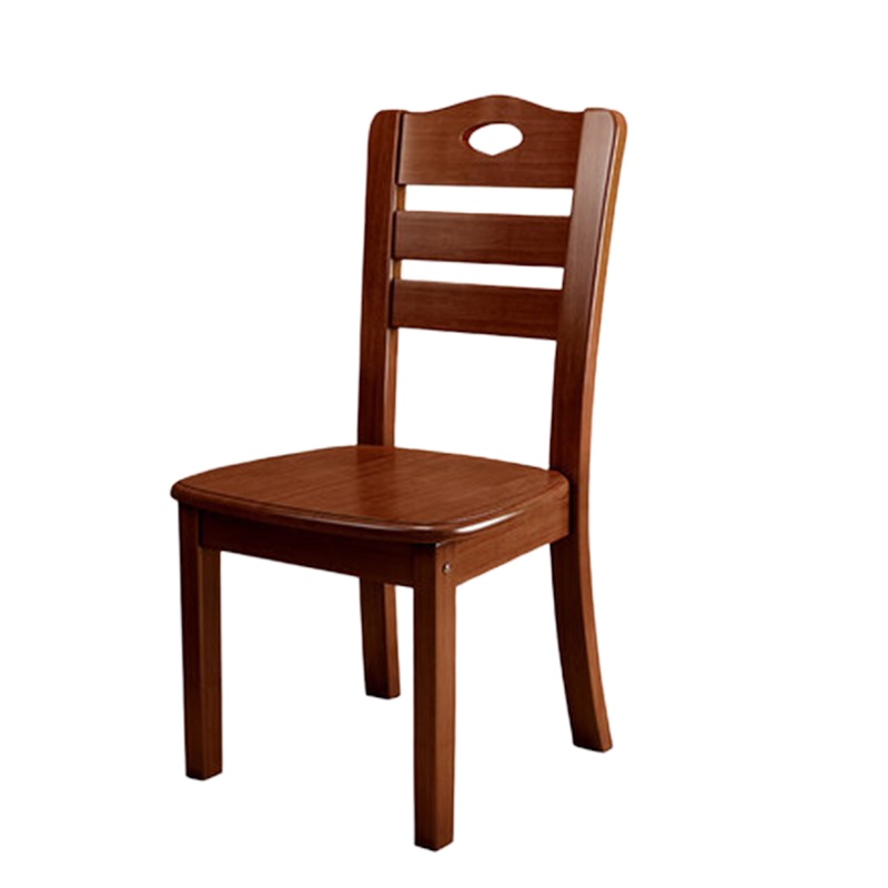 康格雅 餐椅 实木椅子家用现代餐厅靠背凳子 酒店饭店餐椅子 胡桃色