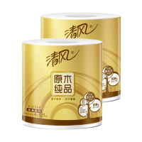 清风原木金装125克4层有芯卫生卷筒纸20卷 B20I2J