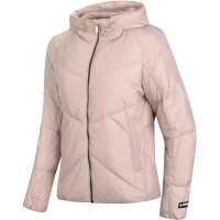 李宁BADFIVE系列女子宽松连帽白鸭绒短款羽绒服