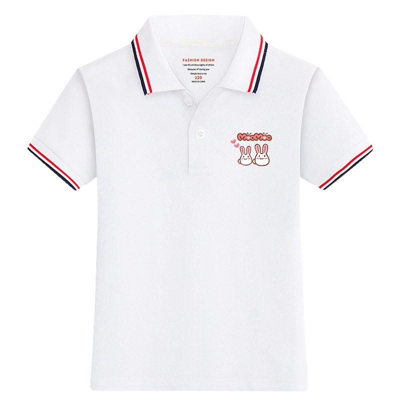 童装女童夏装新款纯红色大童T恤中大童短袖T恤儿童翻领半袖polo衫