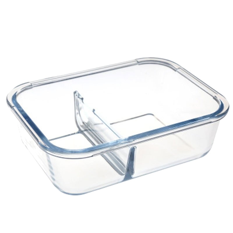 趣涉家居 三分隔玻璃饭盒便当盒生活日用家用家居饭盒学生食堂便当盒上班族带饭饭盒旅游户外便当盒居家用品