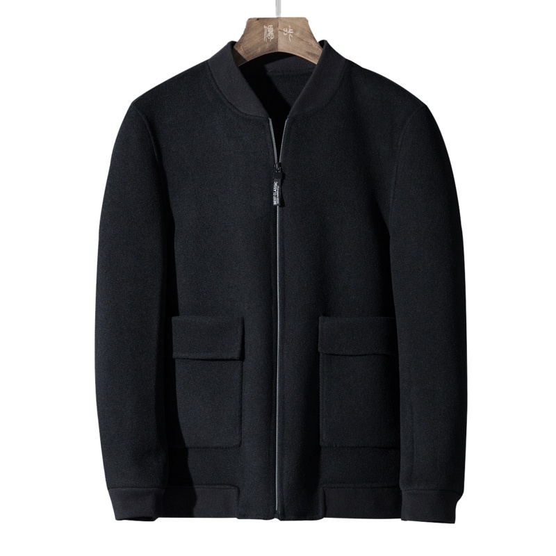 Artsdon/阿仕顿男装羊毛呢大衣秋冬季休闲棒球领双面呢大衣外套男