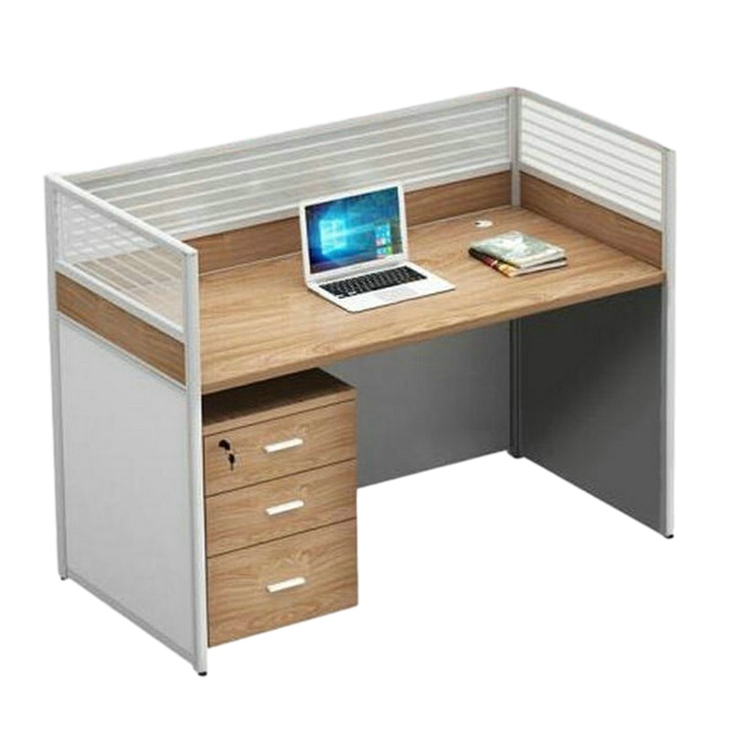 逐鹿中原职员办公桌电脑桌 屏风工位卡座办公桌椅组合TY-250员工隔断电脑卡座 现代简约 一字单人位(配柜)