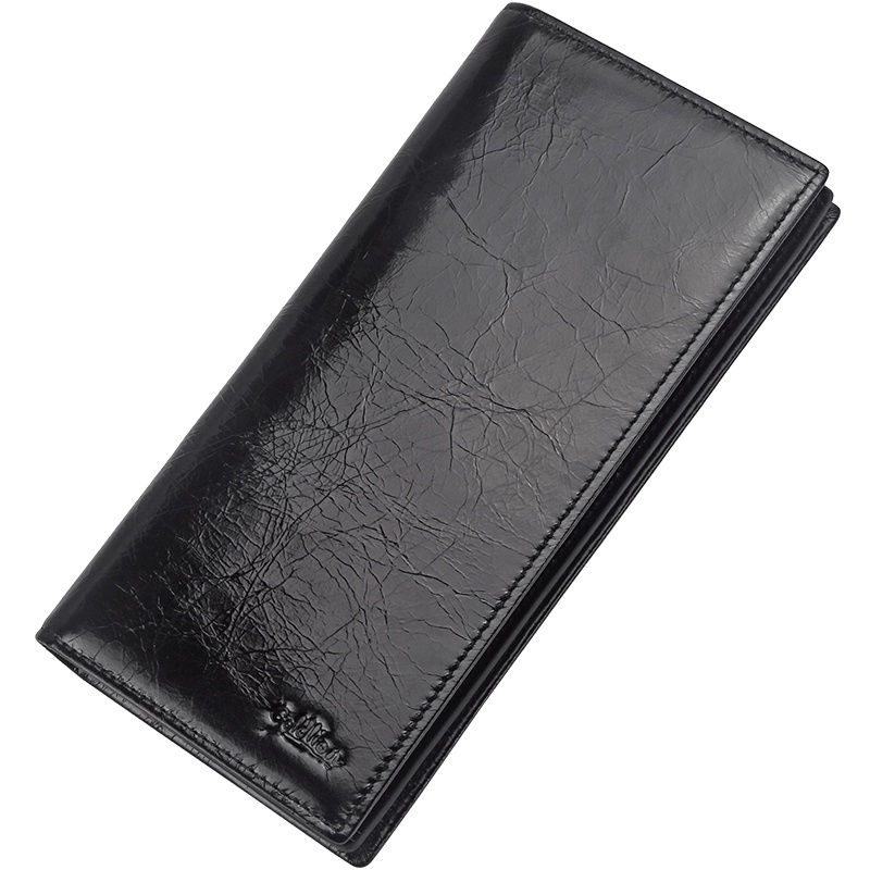 金利来钱包男士头层牛皮摩登复古油蜡皮长款钱包男