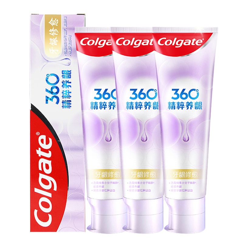 高露洁360°精粹养龈-健康牙龈牙膏120g三支装