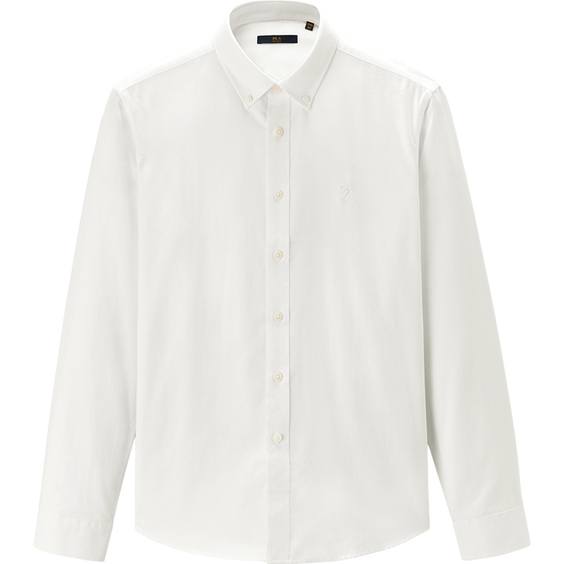 HLA海澜之家磨毛纹理休闲衬衫2019秋季水洗柔软长衬男 HNEAD3R116A