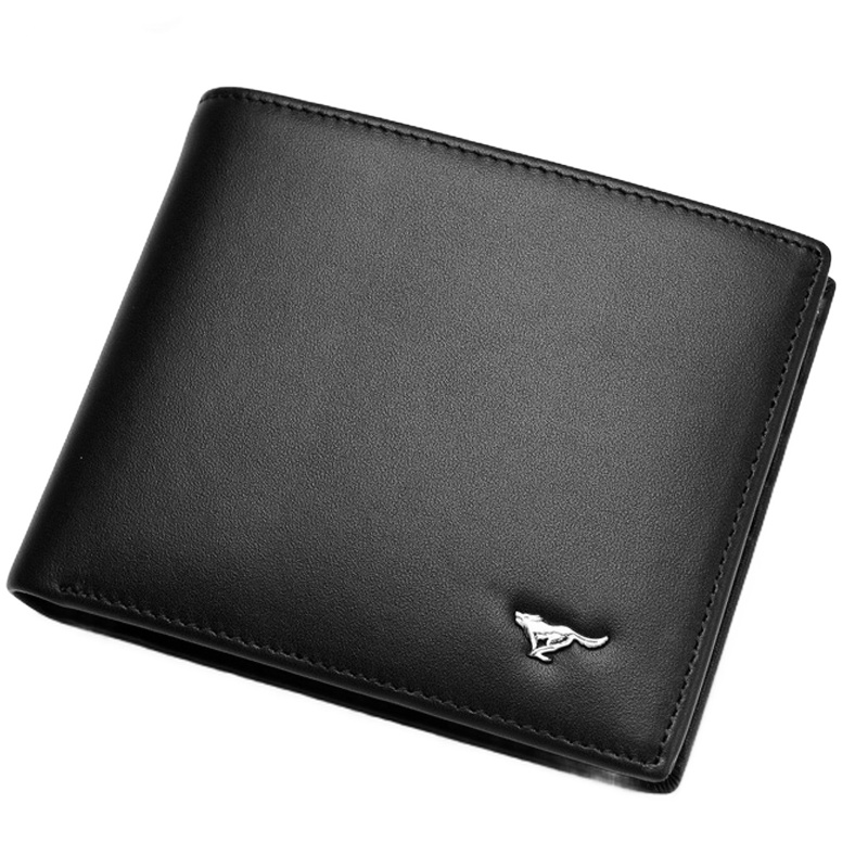 七匹狼(SEPTWOLVES) 钱包男 真皮男式 男士钱包 短款 头层牛皮夹商务钱夹 横款 礼盒装