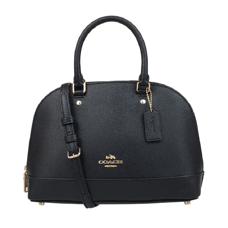 香港直邮 Coach 蔻驰 女士黑色皮质手提包贝壳包 F27591IMBLK