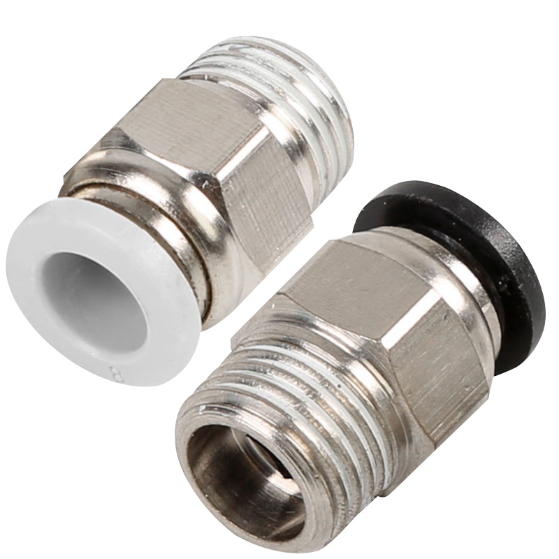 冰禹 SNll-16 气动元件PC气管螺纹直通接头 快速接头镀镍3D打印机 白色精品快插接头 PC8-02 10个