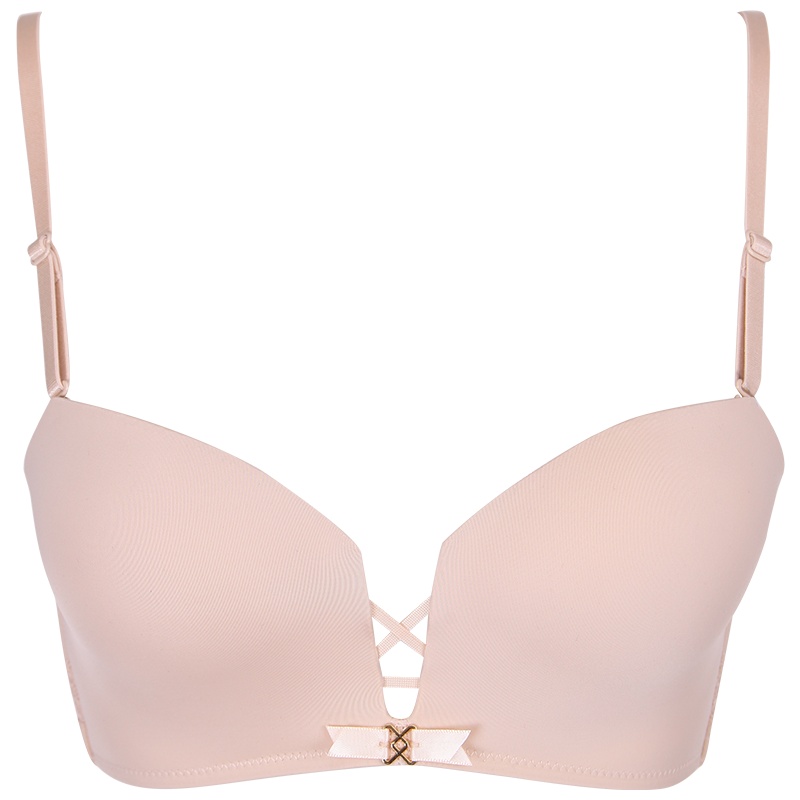 莎莲妮聚拢调整型文胸无钢圈中厚女内衣性感光面无痕舒适