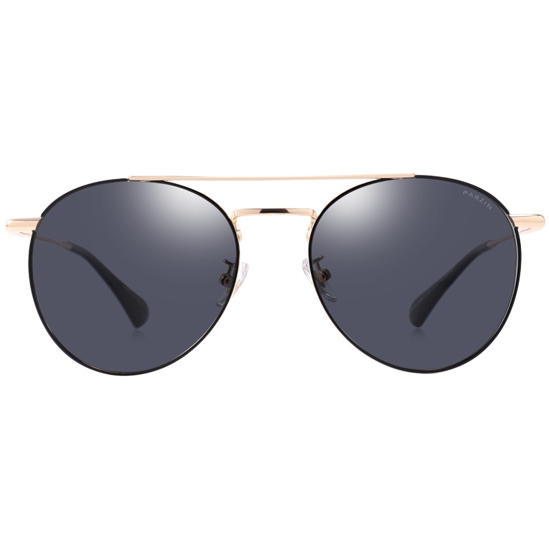 帕森女士偏光太阳镜 金属复古圆框迷幻炫彩潮墨镜驾驶镜 91607