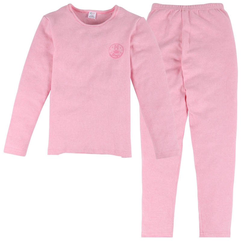 红豆（HODO）红豆绒低圆领女童内衣女童内衣系列套装