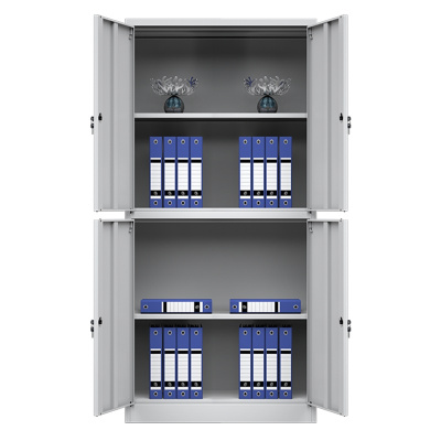 永格钢制通双节文件柜带锁资料柜铁皮柜子财务凭证柜档案柜收纳储物柜