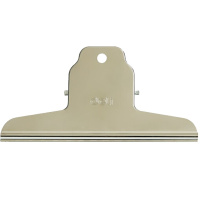 得力 9531 山形票据票夹画板夹 财务票据夹金属票据夹子145mm 8只装