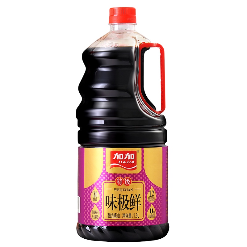 加加特级味极鲜1.9L 特级生抽酱油 炒菜凉拌海鲜调味品