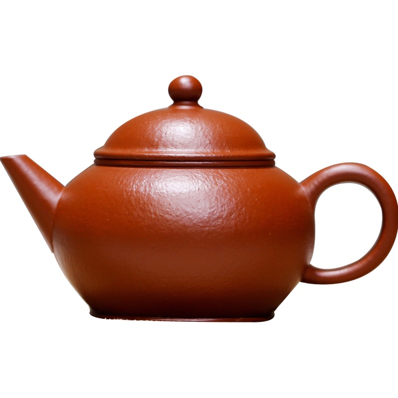 水平宜兴紫砂壶大师孔祥生纯全手工原矿梨皮朱泥小茶壶功夫茶套具 光素器