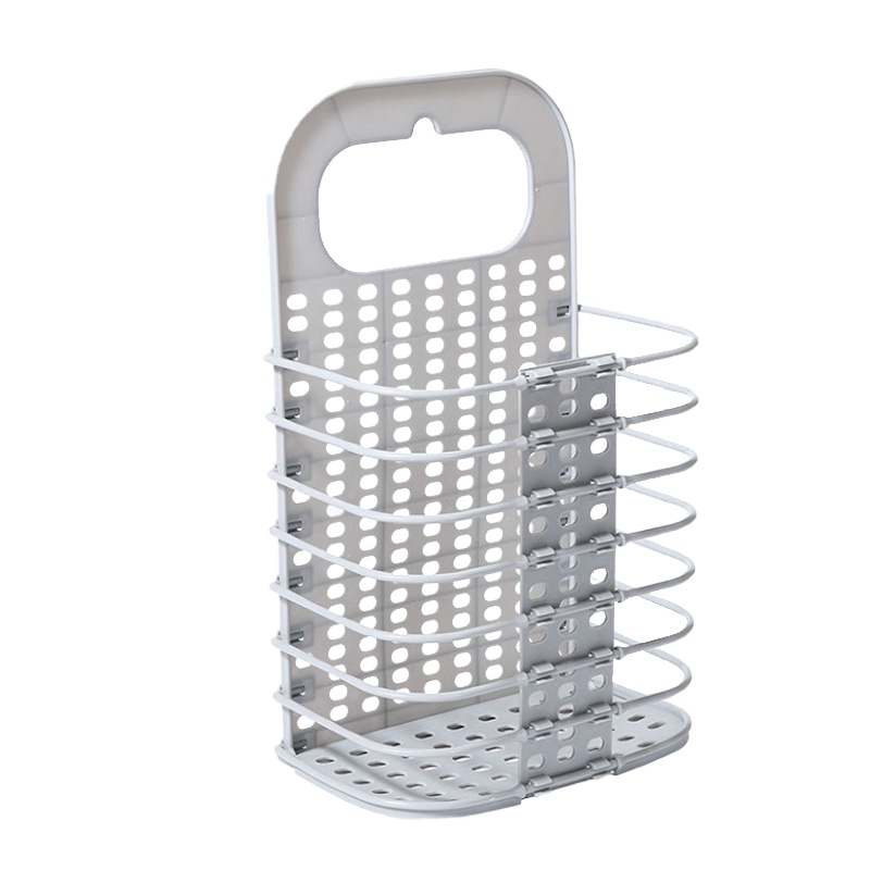 炎禹 壁挂式可折叠浴室脏衣篓卫生间挂墙收纳蓝