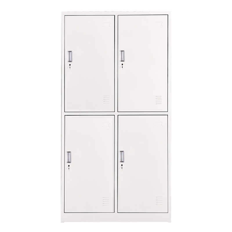 DXBG加厚四门钢制更衣柜员工柜铁皮职工储物柜带锁存包柜鞋柜多门柜子四门钢制更衣柜
