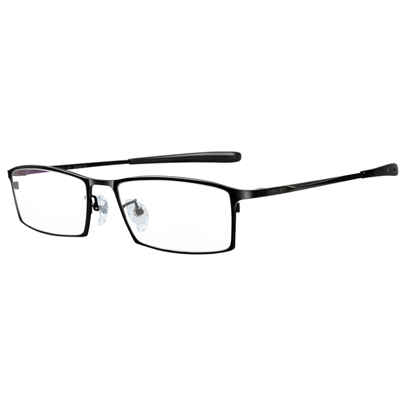 普莱斯(Pulais)男士近视眼镜 商务纯钛眼镜框男大脸超轻全框宽脸近视镜镜框756 可配防蓝光眼镜片 配镜需联系客服