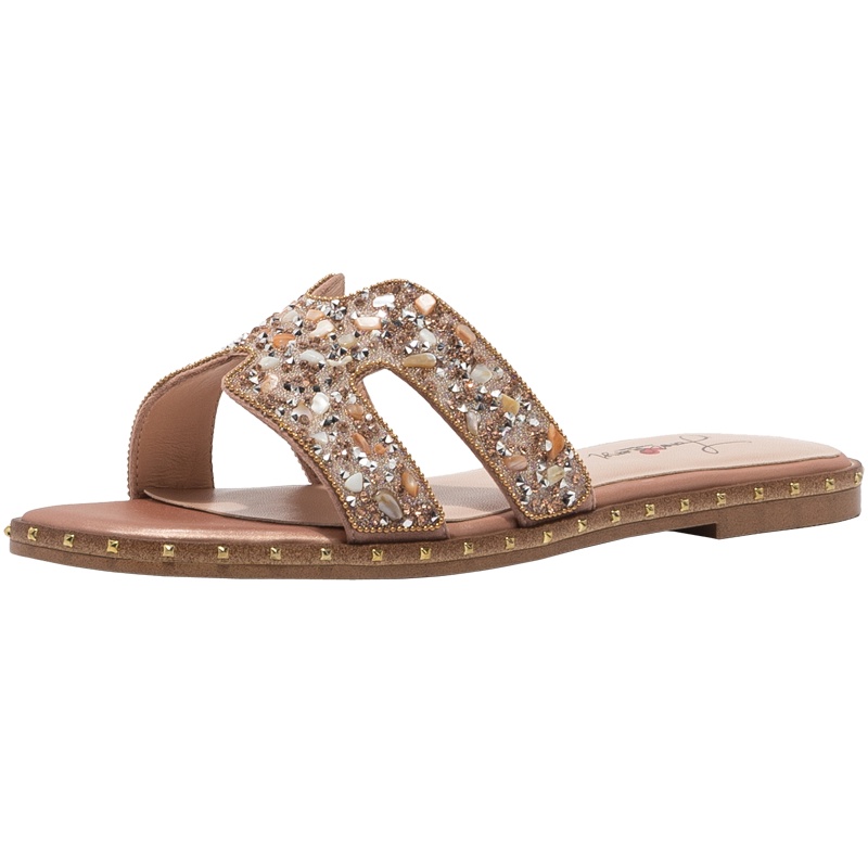 ST&SAT/星期六旗下夏季轻便一字拖女甜美低跟外穿拖鞋FB02110057