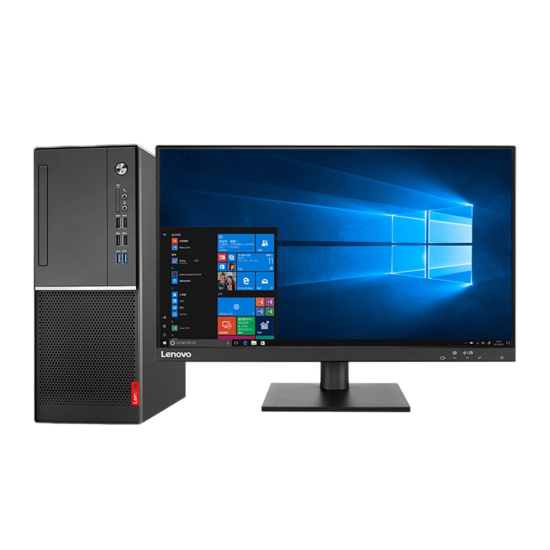 联想(Lenovo)M6603D I5-9400 8G 1T +256G 无光驱 WIN10台式电脑套装23英寸