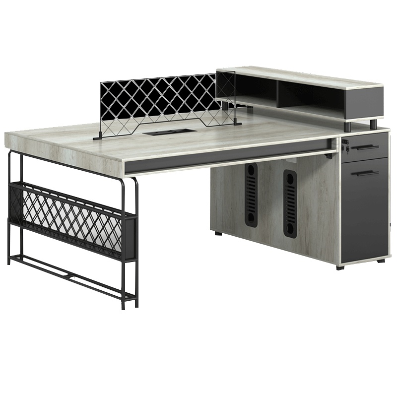 鑫金虎 办公桌组合简约办公桌办公家具屏风工作位2人位员工桌双人单人财务员工位办工桌电脑桌