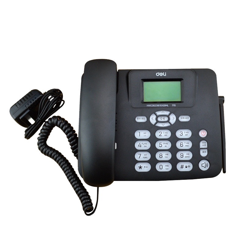 得力 770 插卡电话机座机办公家用商务电话免电池来电显示固定电话(单位:件)