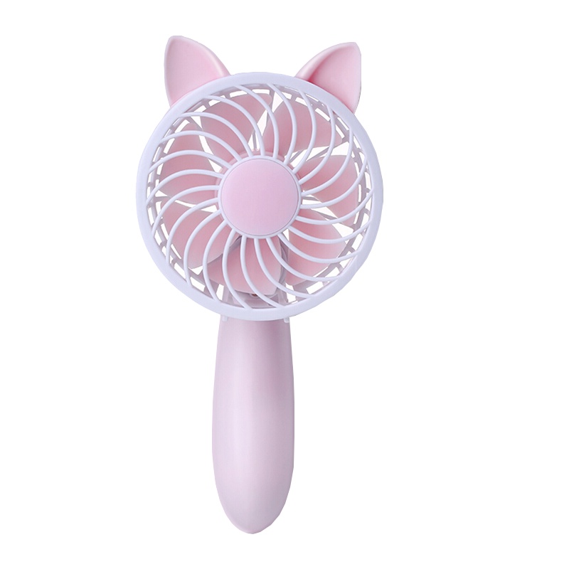 ESCASE 手持小风扇 手拿迷你便携桌面手机支架 USB充电线 学生宿舍电动静音电风扇 HFI8+幸运粉