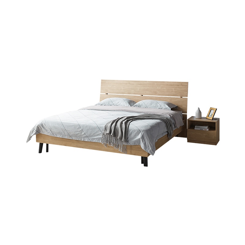 林氏木业双人床现代简约小户型卧室 1.5米经济型单人床成人DV1A