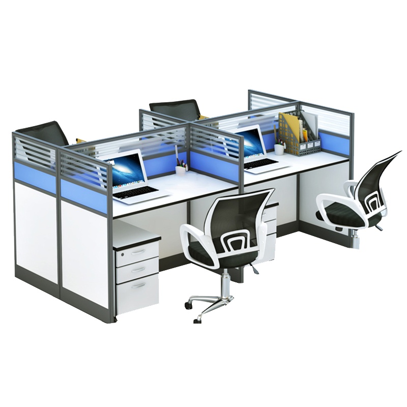 鑫金虎 办公家具屏风办公桌职员桌员工桌员工位工作位电脑桌卡座王字型4人位