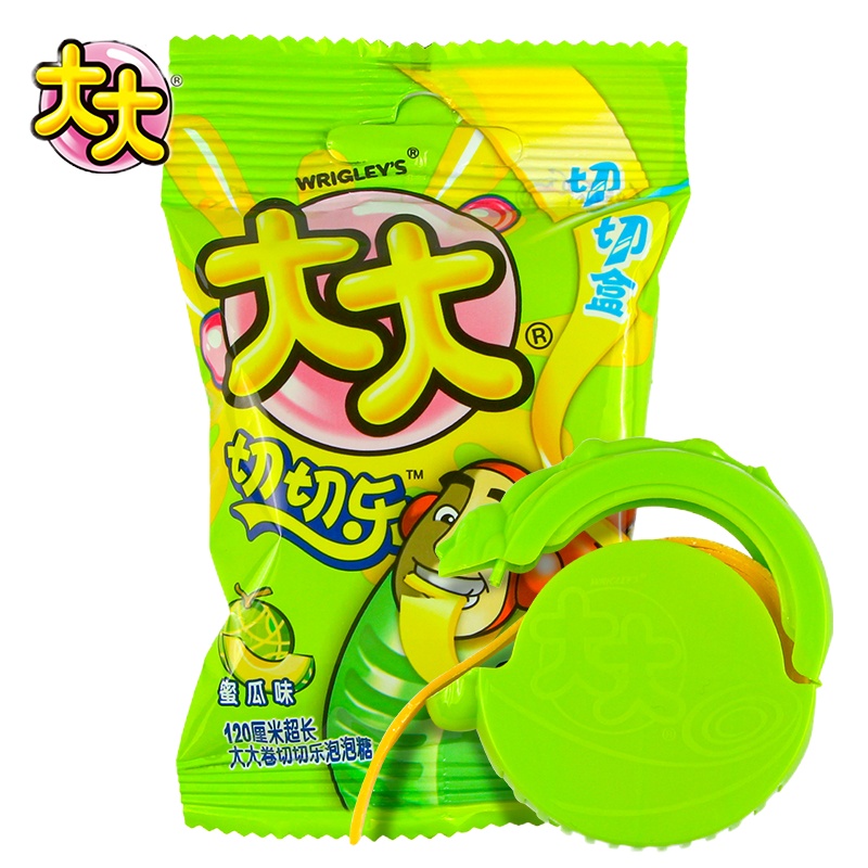 大大 青柠味切切乐30g/盒 清新口气便携盒吹泡泡糖桶装童年口香糖8090后怀旧零食