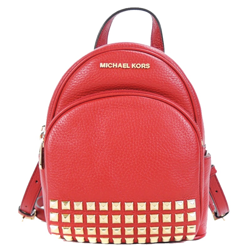 [直营]迈克·科尔斯(MICHAEL KORS) 迷你 ABBEY 皮质铆钉双肩包 拉链款皮革 硬 MK女包