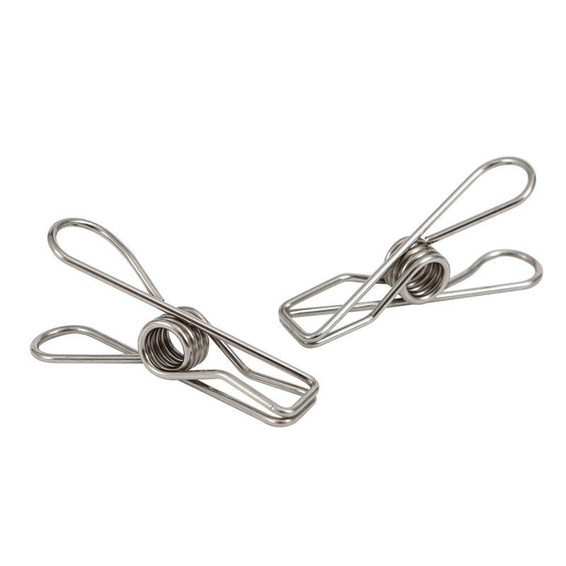 欧润哲 衣夹 50只不锈钢套装 家用防风防滑夹子晾晒衣夹毛巾袜子内衣服夹子