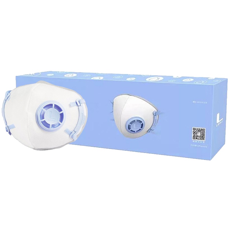 LIFAair 防雾霾口罩LM95JB儿童口罩防雾霾 防尘甲醛异味防PM2.5带呼吸阀KN95耳戴头戴颈戴式蓝色 十二只