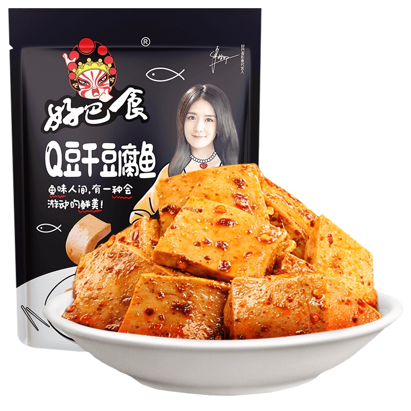 好巴食 豆腐干 休闲零食 Q豆干豆腐鱼红烧香辣味200g