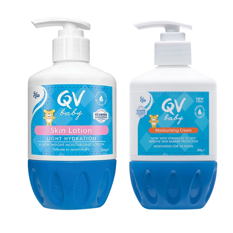 Ego qv意高 桃子虎 婴儿保湿润肤乳 250g +EGO益菓温和婴儿保湿霜婴童润肤250g 含角鲨烷挤压瓶 组合装