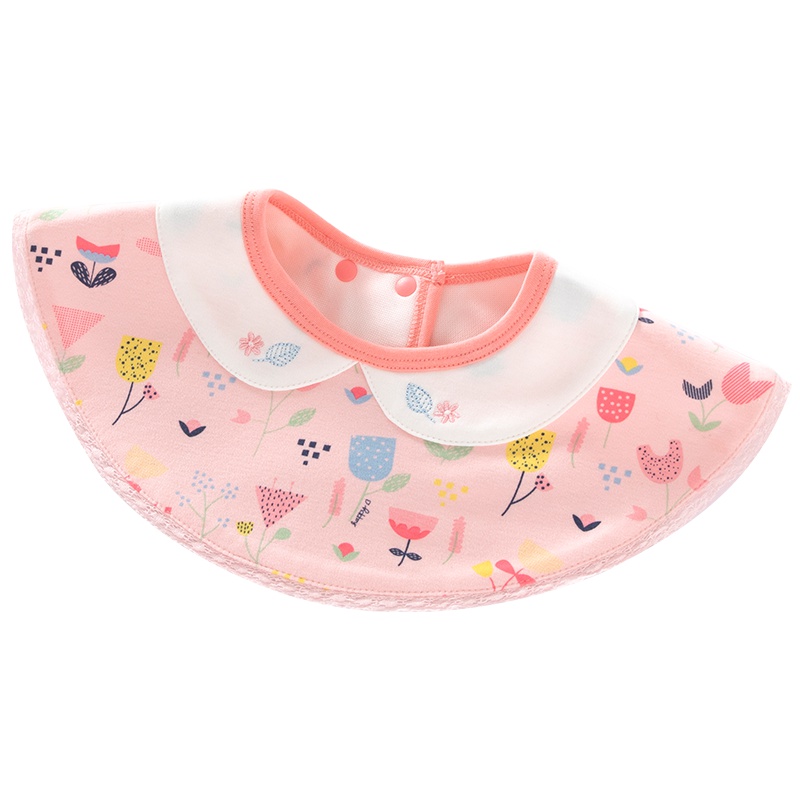 哈贝比（happyB）婴儿口水巾纯棉防水吐奶宝宝围嘴新生儿吃饭围兜360度旋转