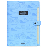 得力风琴包A4学生用多层文件夹袋手提卷子分类收纳盒女试卷夹多功能大容量透明高中生插页资料册分页5737LAN