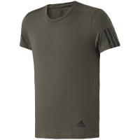 adidas男服短袖T恤跑步健身训练透气运动服DZ2488 L DZ2488军绿色