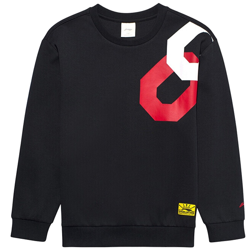 LI-NING KIDS男女中大童圆领套头衫