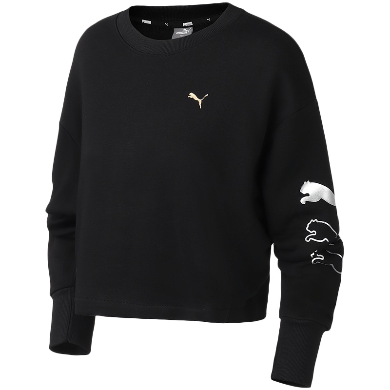 PUMA彪马女装运动服休闲针织宽松圆领卫衣582804