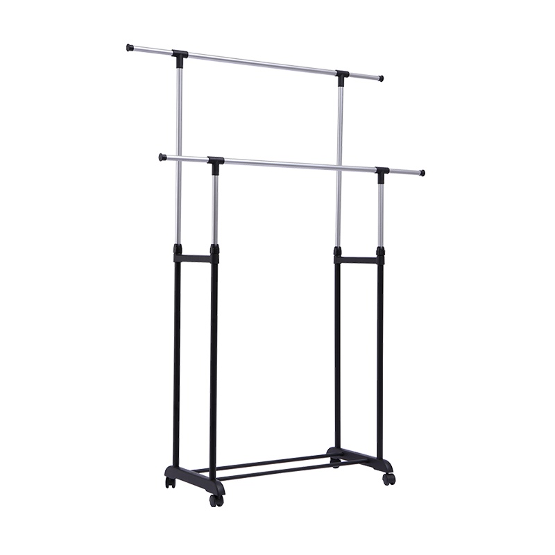 欧润哲 伸缩晾衣架 平行双杆可升降款 室内卧室挂衣架晾衣架伸缩阳台简易晒衣架带滑轮洗晒用品