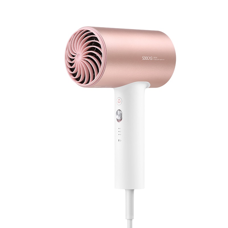 素士吹风机恒温护发负离子速干电吹风 1800W大功率家用吹风筒H5晨露玫瑰