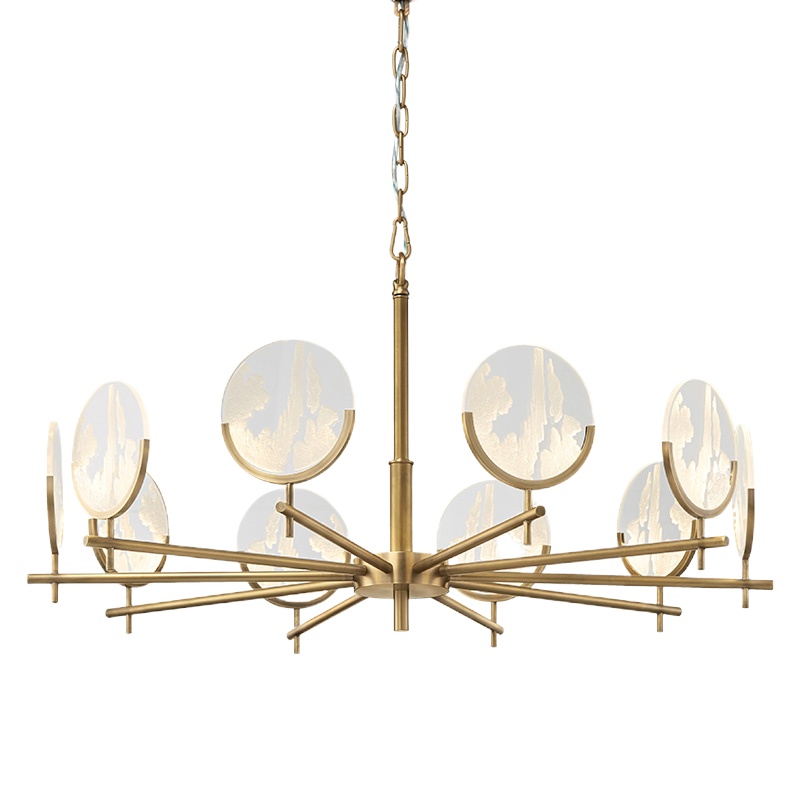 七只蚂蚁水晶吊灯客厅轻奢吊灯后现代轻奢吊灯后现代灯道夫新中式客厅灯现代中式餐厅灯简约书房创意卧室松景吊灯BL938