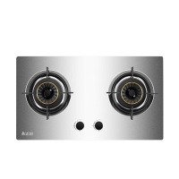 志高(CHIGO)H105双灶眼灶具家用大火力不锈钢面板台嵌两用熄火保护燃气灶(液化气)
