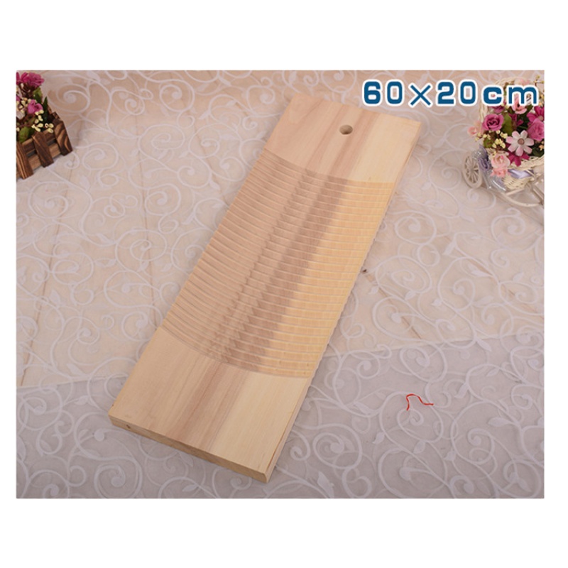  搓衣板木洗衣板加厚洗板纳丽雅加大整块木头搓板楠竹洗衣板 5号（60*18cm）特厚