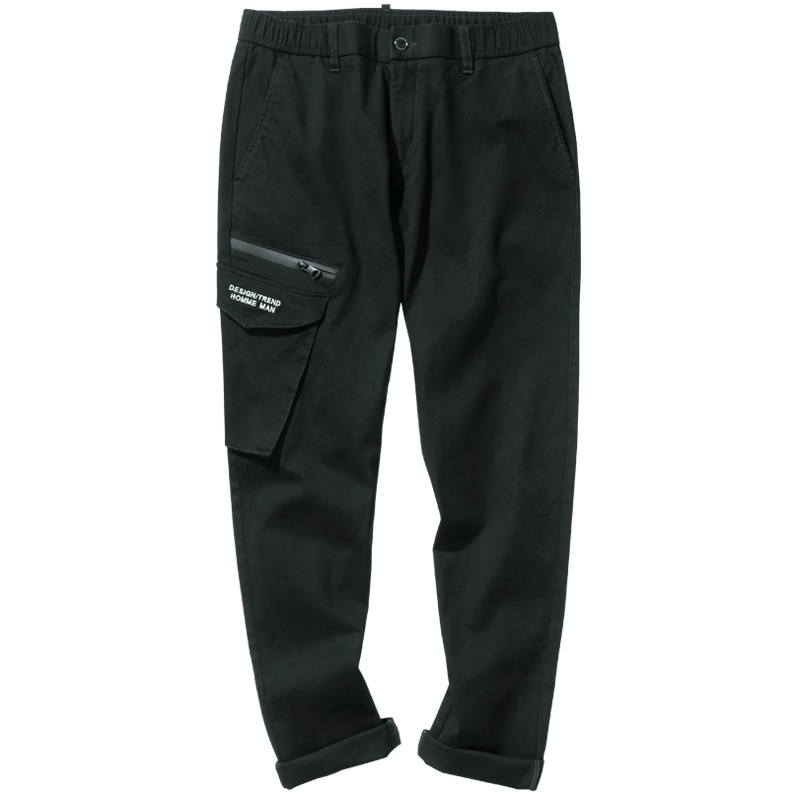 海德斯曼男士2019秋季新款九分休闲裤青年潮时尚工装裤子男70209