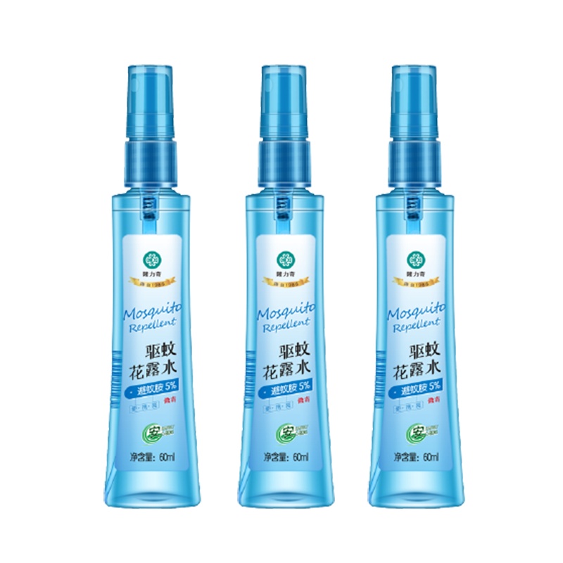 隆力奇驱蚊花露水60ml便携装*3瓶装