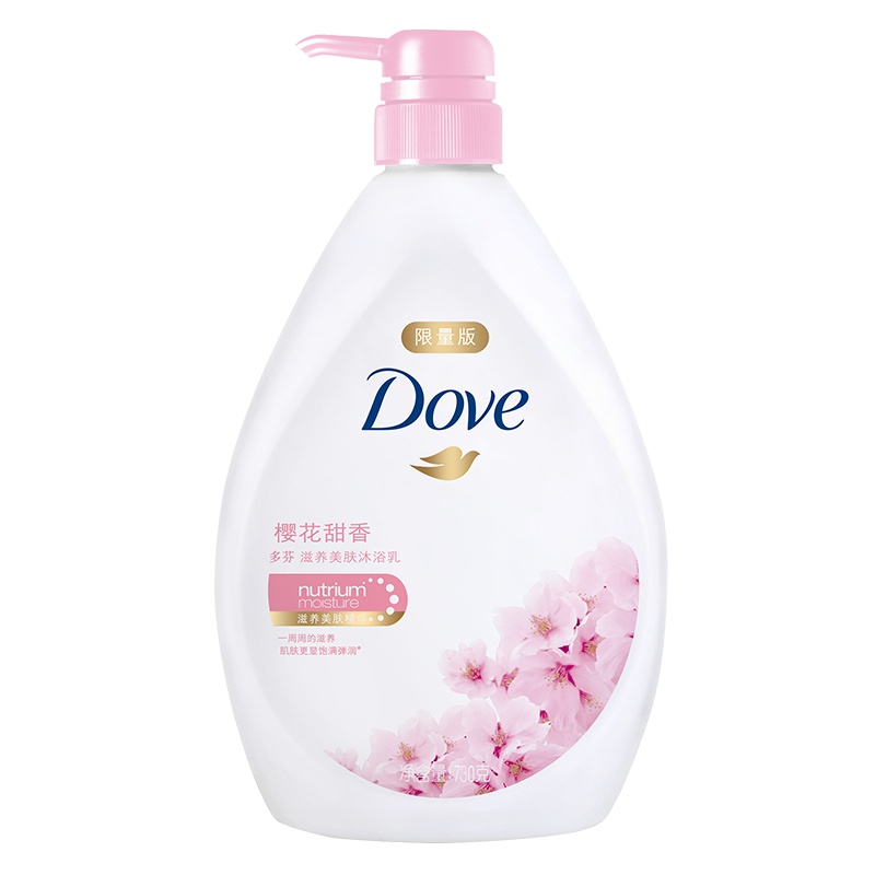 多芬(Dove)沐浴露 樱花甜香 滋养美肤沐浴乳730g[联合利华]
