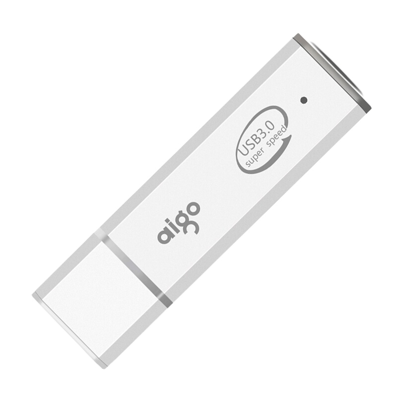 爱国者(aigo)U320 U盘 64GB 银色USB3.0 小巧便携闪充金属亮银U盘